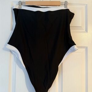 Abercrombie & Fitch Black and White One-Piece Swimsuit
